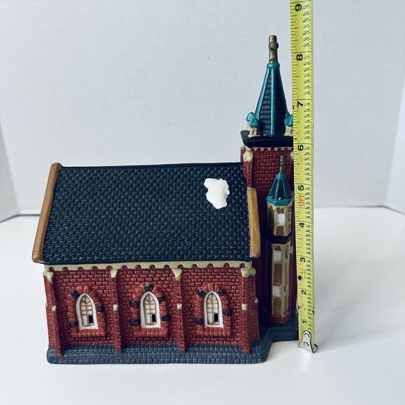 Dickens Village Collectible Porcelain Church Lighted Original Box Tested - Picture 11 of 14
